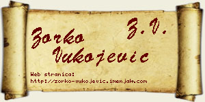 Zorko Vukojević vizit kartica